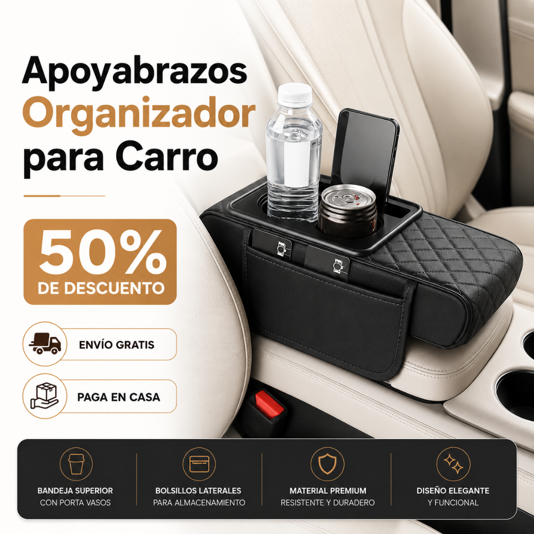 Cojín Organizador 4 en 1 para Auto