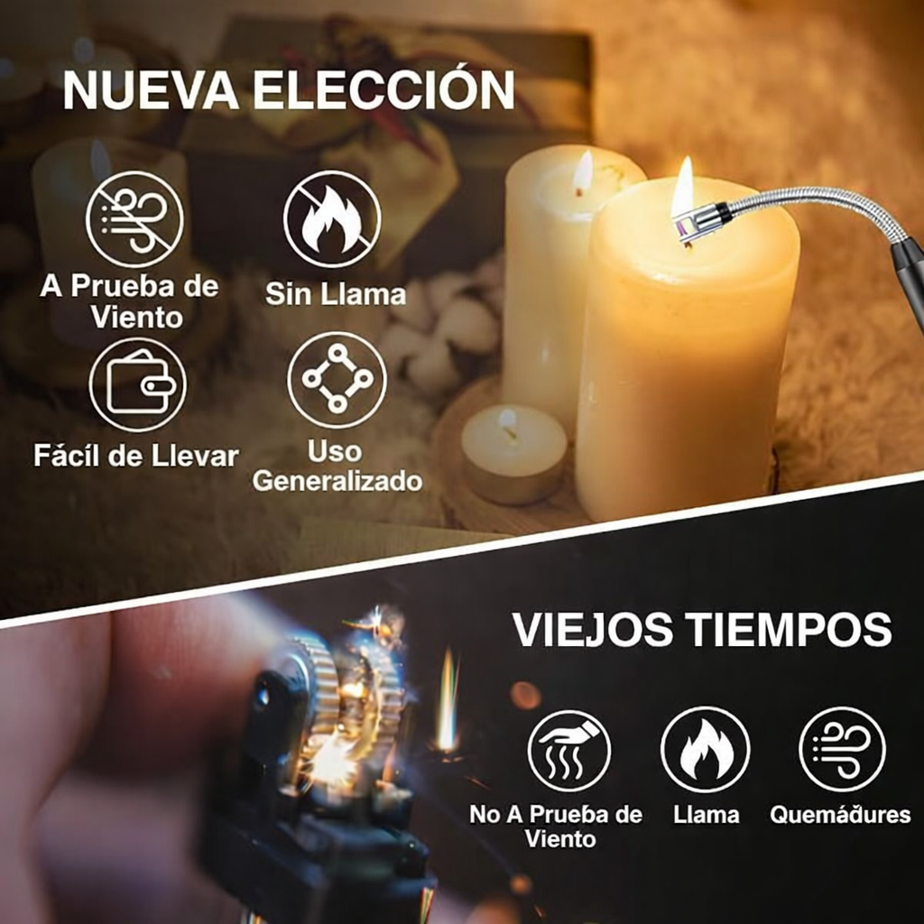 Encendedor Eléctrico Recargable Sin Gas 🔋