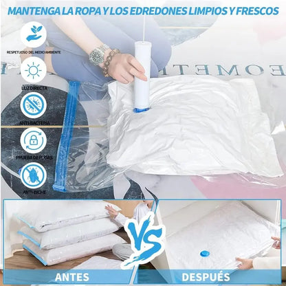 VacuFlex Pro™ – Set de 5 Bolsas al Vacío + Bomba de Aire