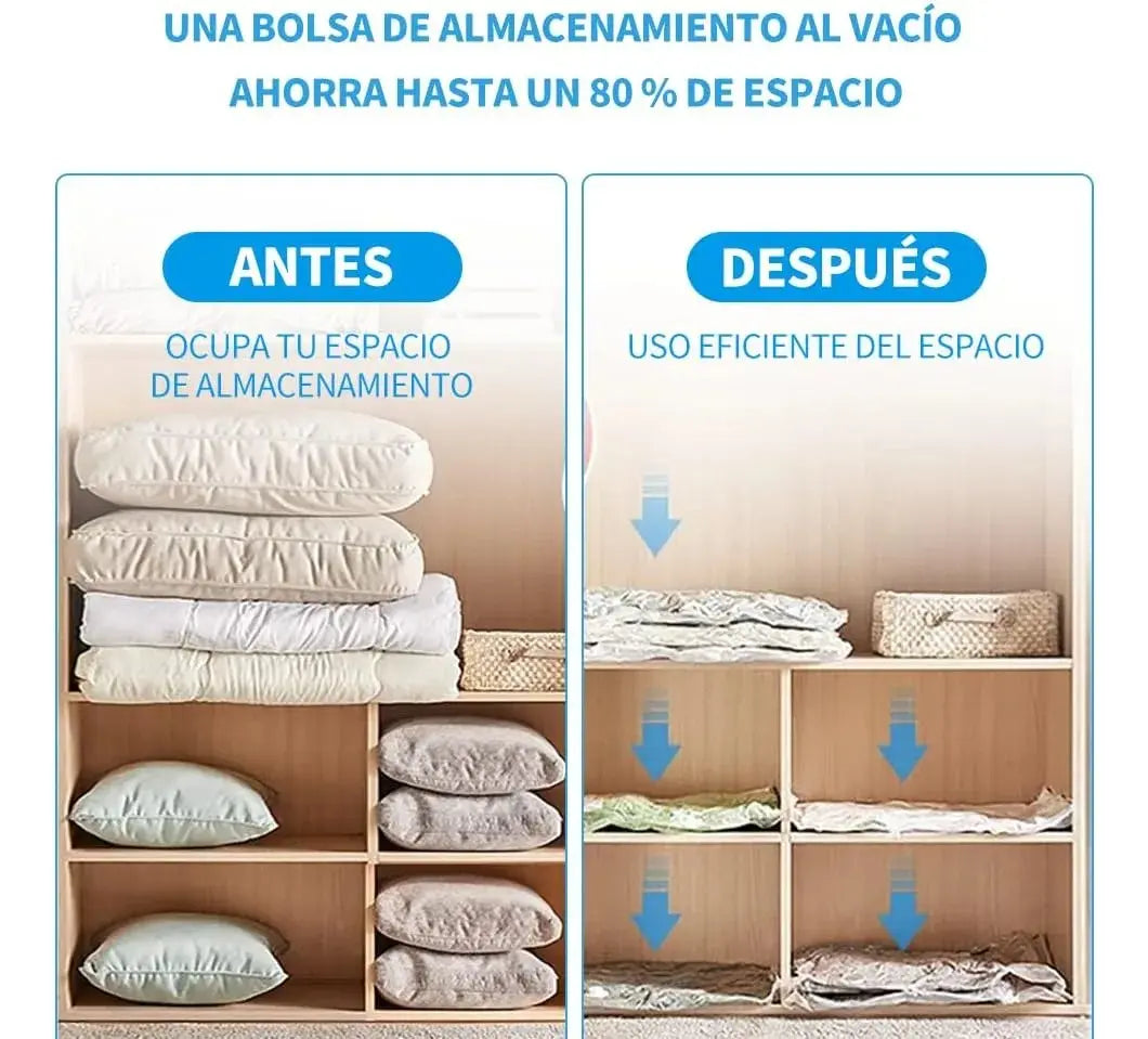VacuFlex Pro™ – Set de 5 Bolsas al Vacío + Bomba de Aire