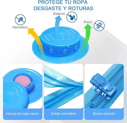 VacuFlex Pro™ – Set de 5 Bolsas al Vacío + Bomba de Aire